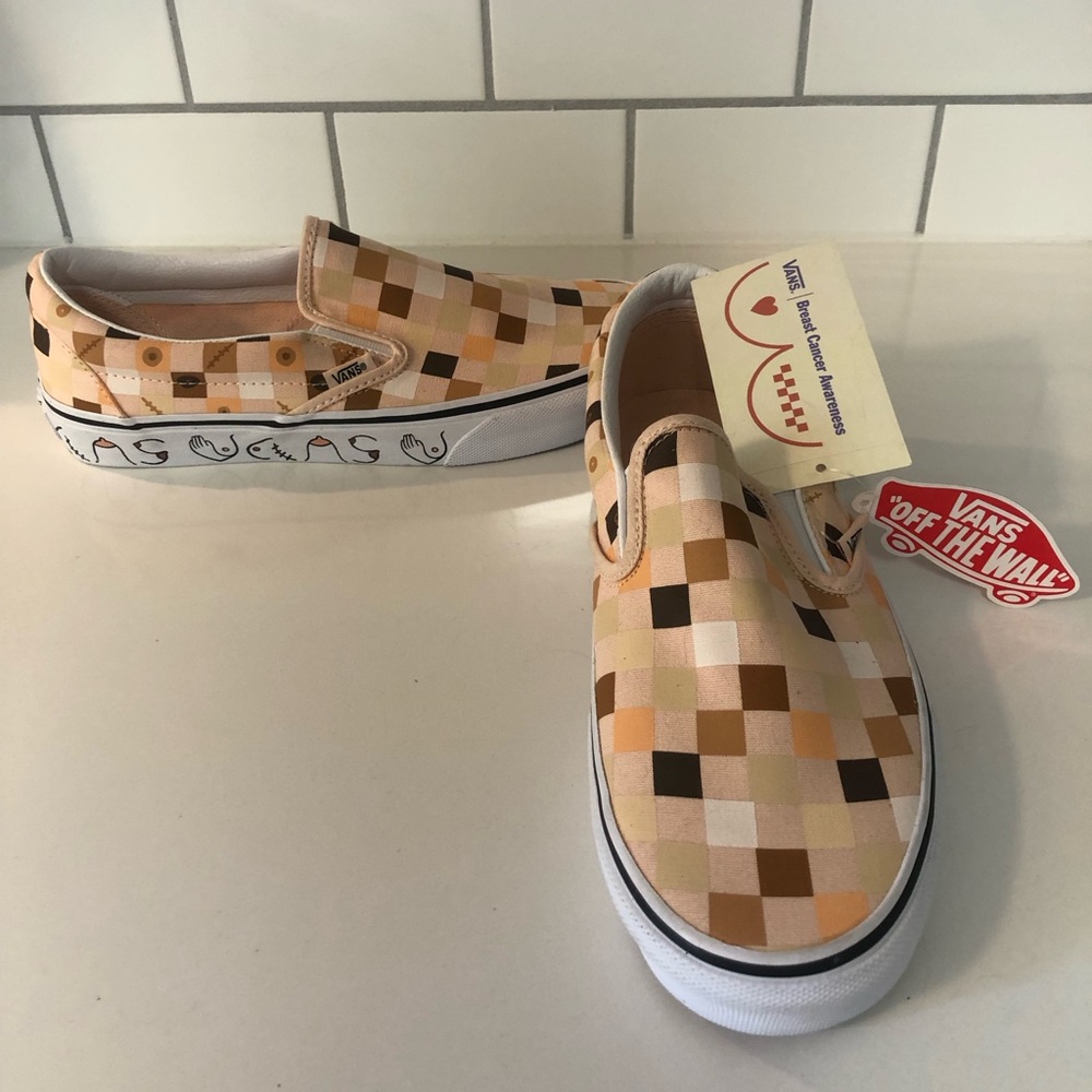 NWT Vans Slip-On 'Breast Cancer Awareness' shoes